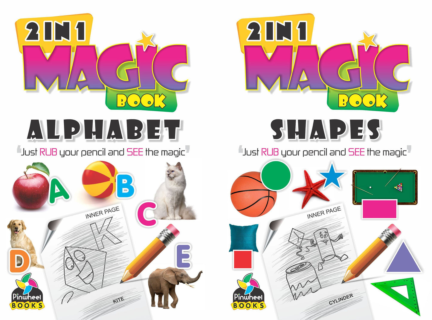 2 In 1 Magic Book Alphabet & Shapes