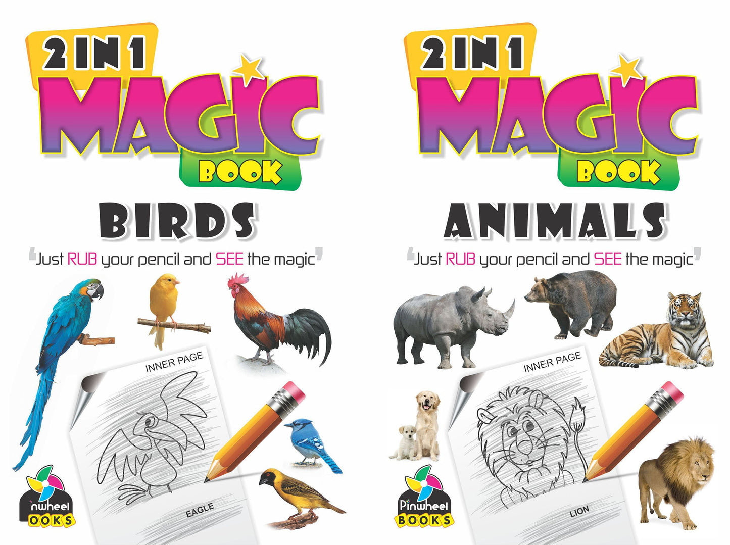 2 In 1 Magic Book Animals & Birds