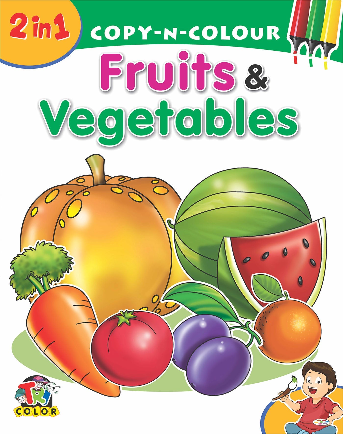 2 In 1 Copy N Colour-Fruits & Vegetables