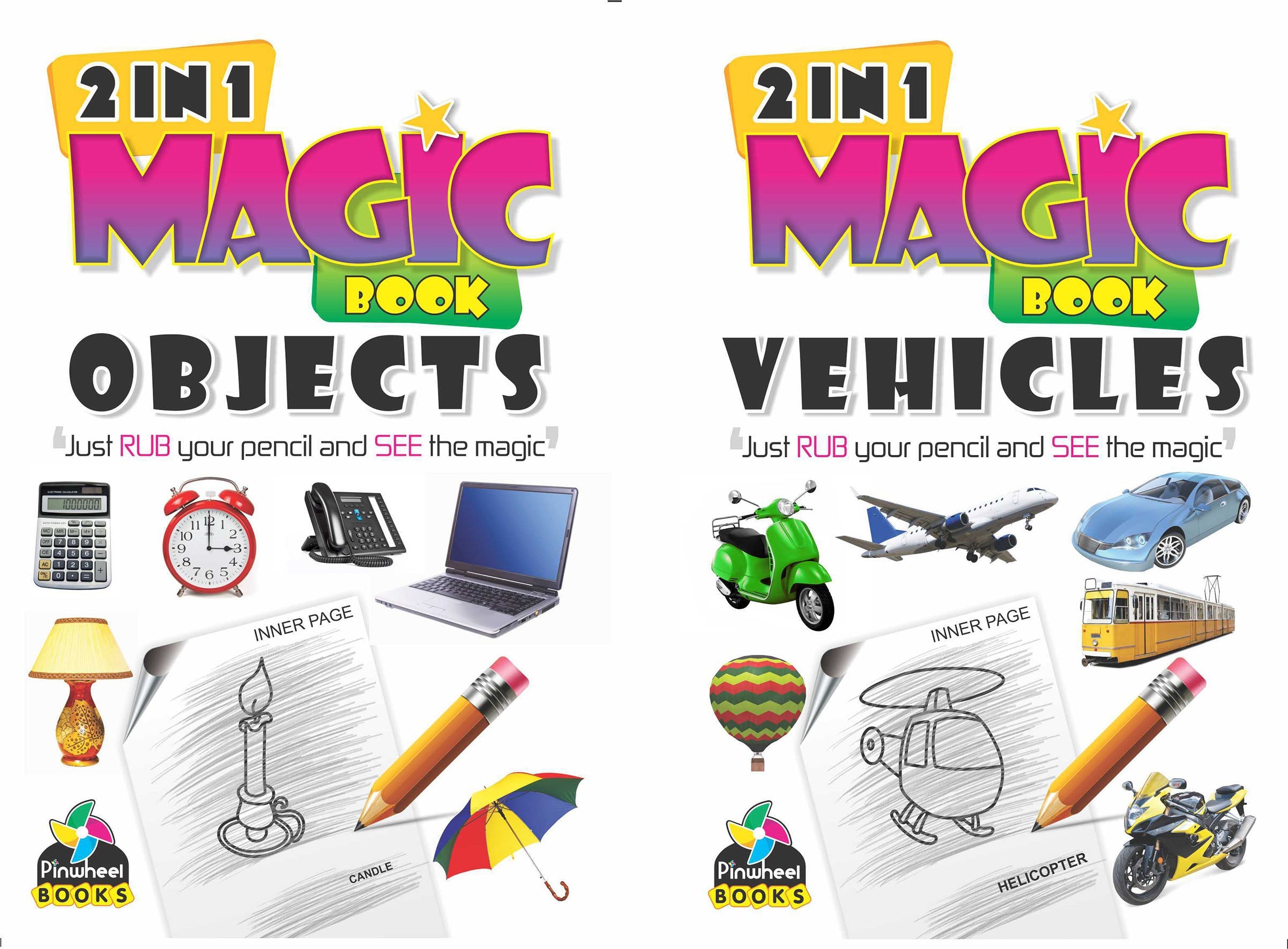 2 In 1 Magic Book Vehicles & Objects | Pinwheel Books