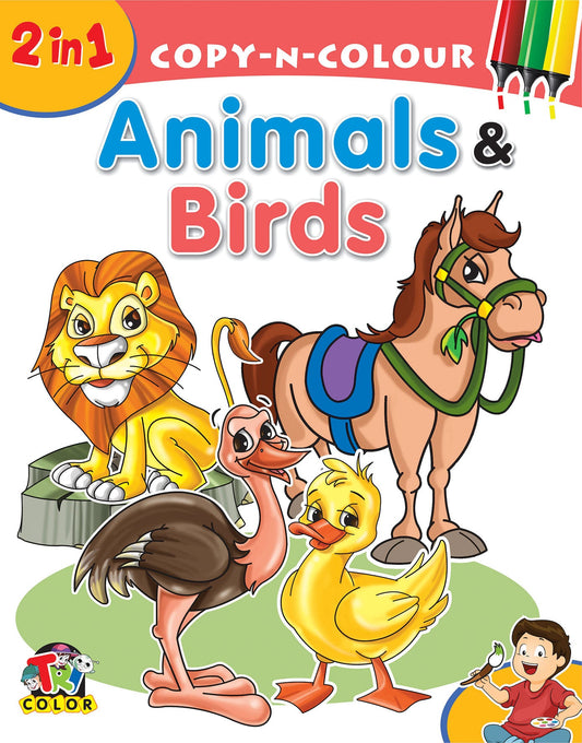 2 In 1 Copy N Colour-Animals & Birds