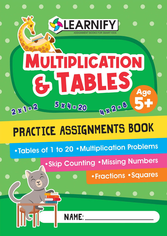 MULTIPLICATION & TABLES PRACTICE ASSIGNMENTS BOOK