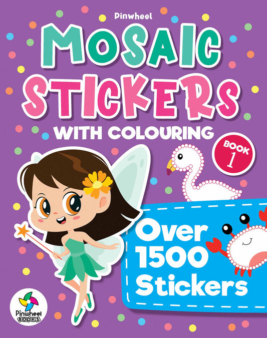 1500 MOSAIC STICKERS WITH COLOURING BOOK-1