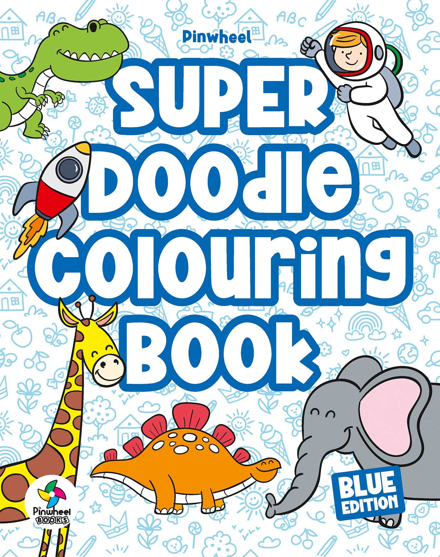 SUPER DOODLE COLOURING BOOK: BLUE